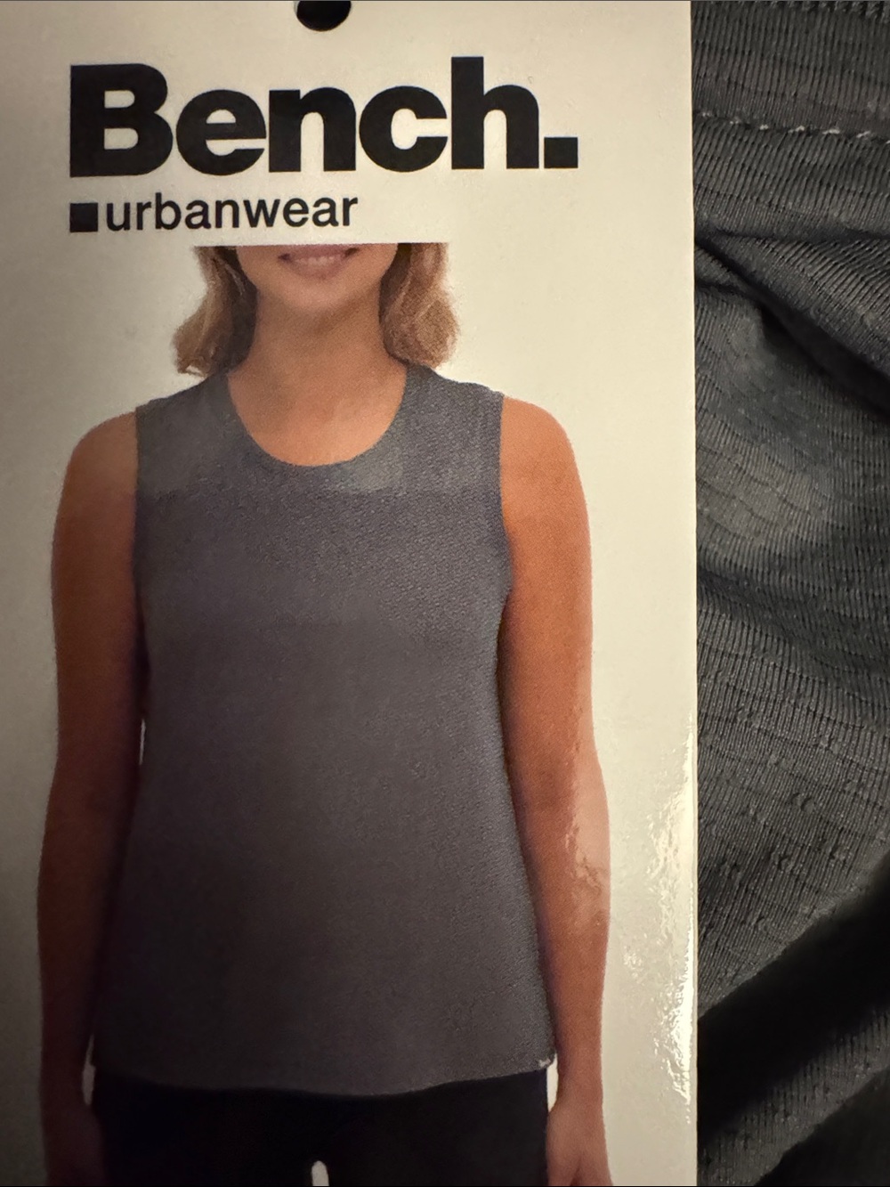 Bench Gray Ribbed Sleeveless Tank Top - Bench